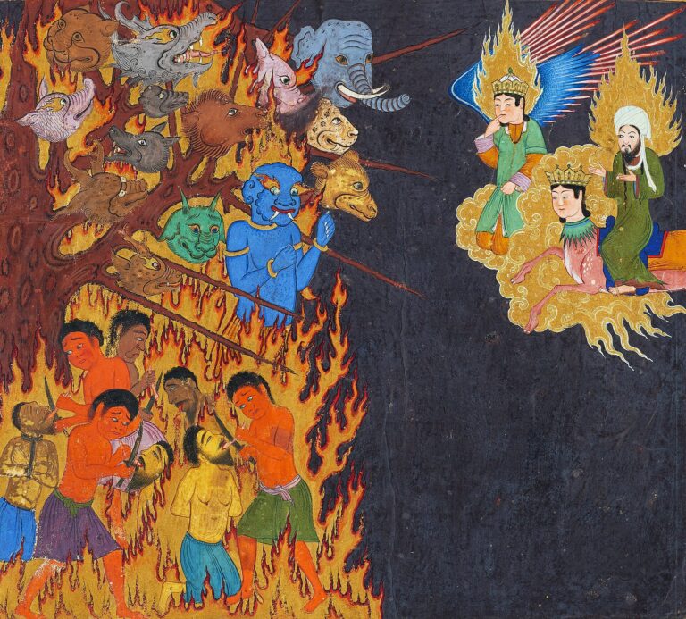 Copenhagen, Davids Samling Inventarnummer 14-2014 fol. 1 v Muhammad meeting the tr