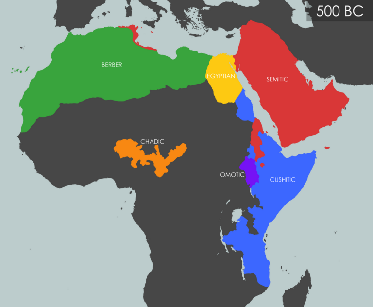 Afroasiatic Languages in 500 BC