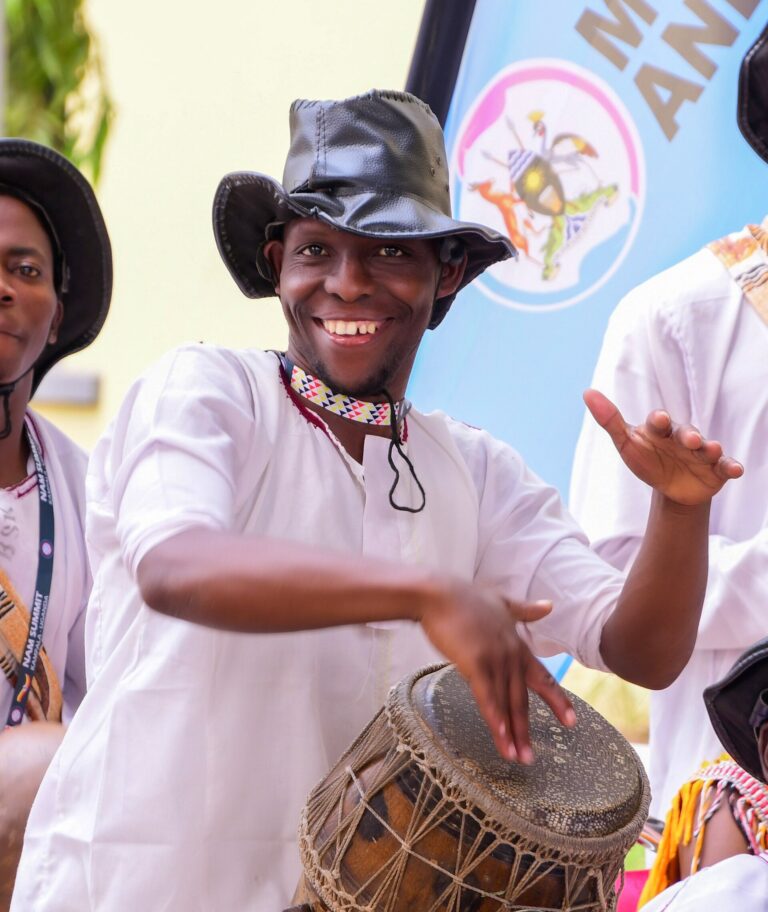 Traditional Baganda drumming performance