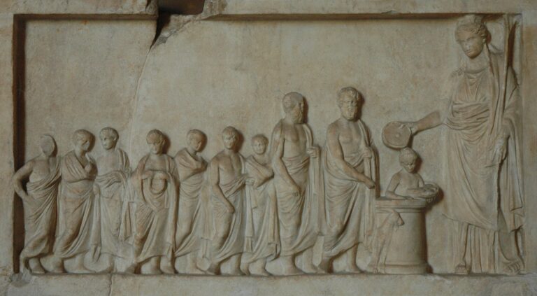 Votive relief sacrifice Louvre Ma