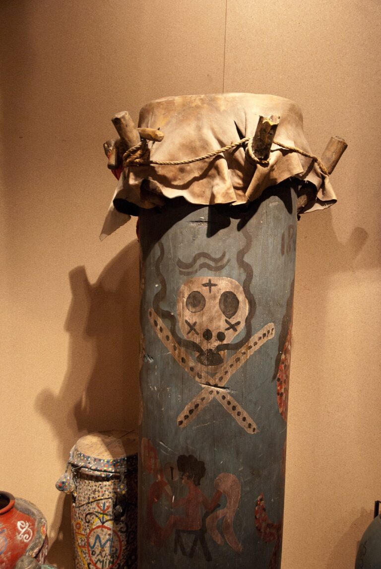 Antique Haitian Vodou ceremonial drum
