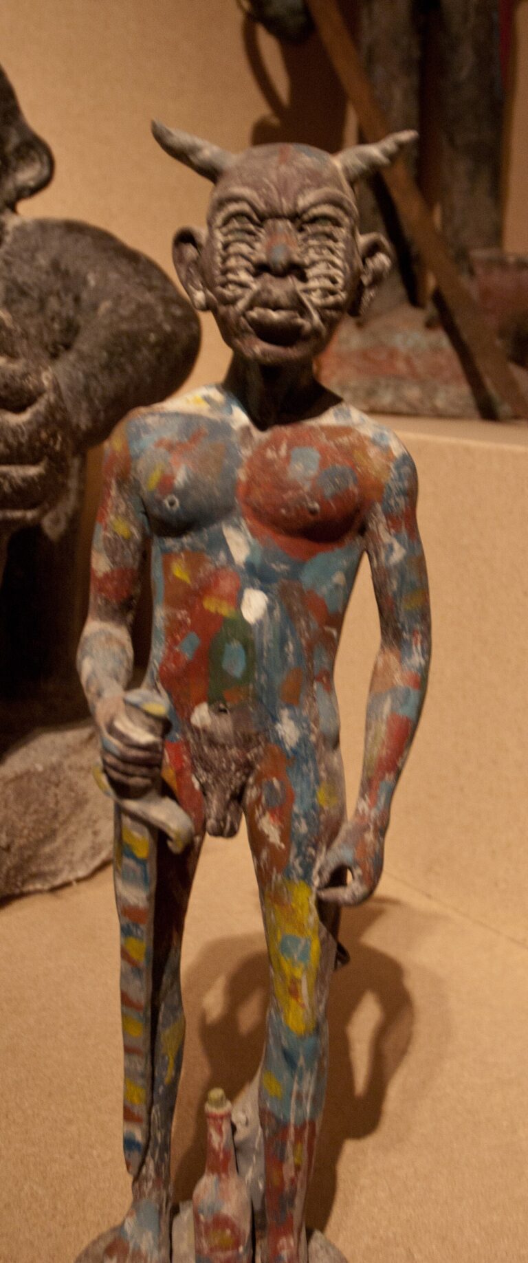 Haitian Vodou fetish statue devil with twelve eyes