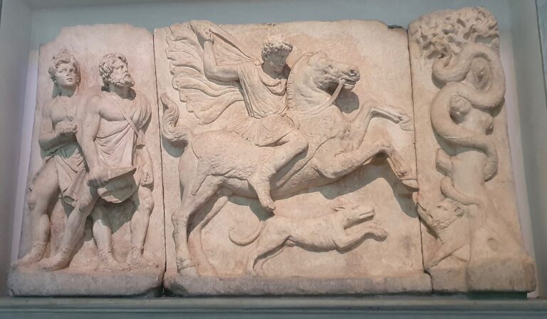 Relief of a Thracian horseman, Marble