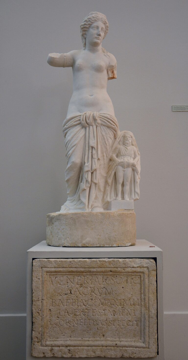Statue of Venus Ansotica with Priapus with votive inscription