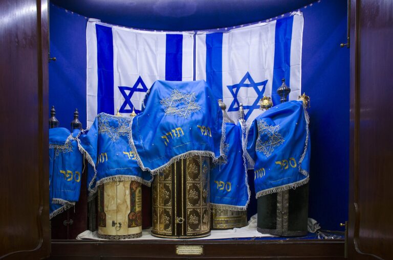 Torah cases in a Mumbai synagogue