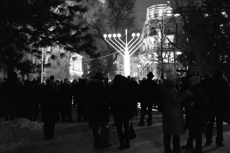 Rostov-on-Don, Hanukkah Jewish festival, Hanukkah menorah, Judaism in Russia