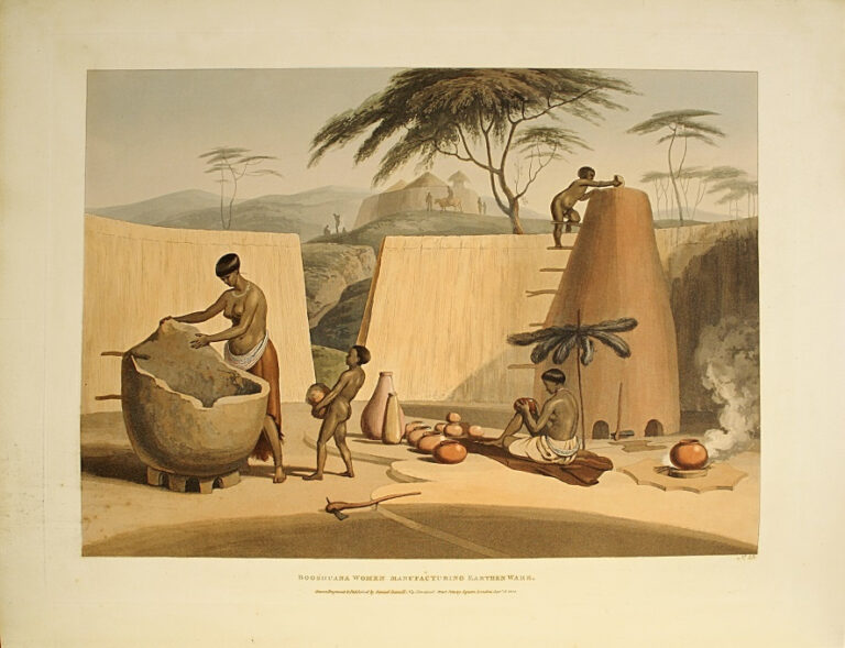 Booshuna women manufacturing earthen ware