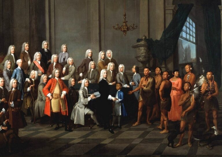Delegation of Creek Indians before the Trustees of Georgia
