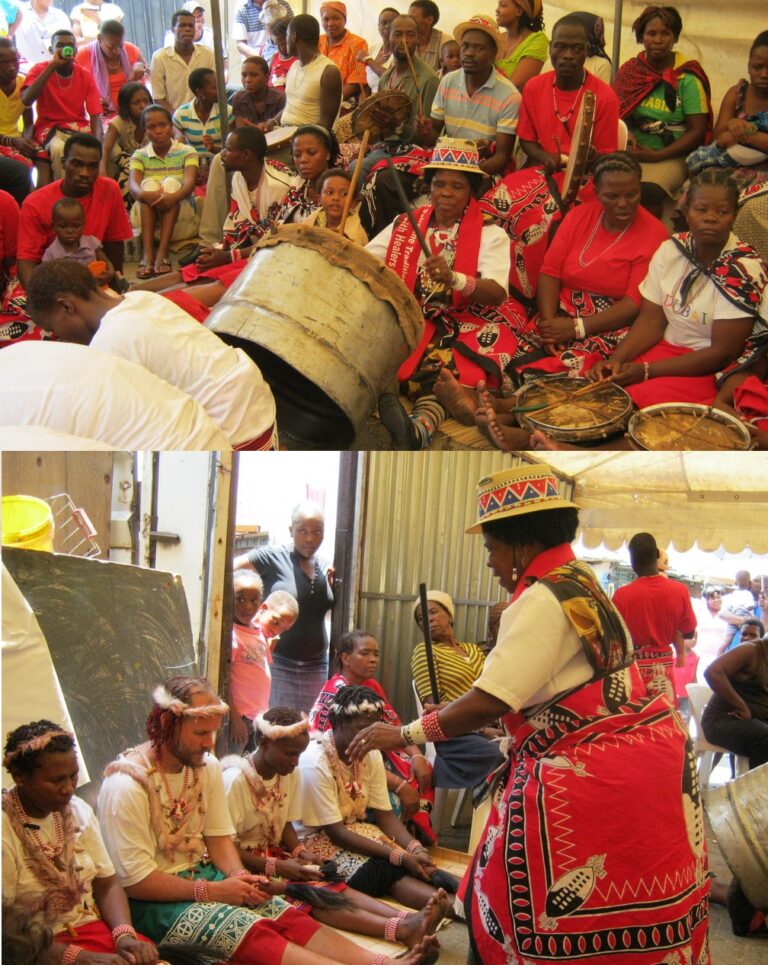 Sangoma initiates being welcomed