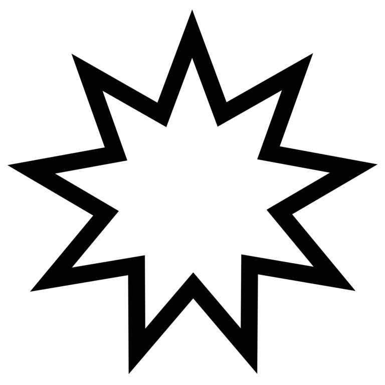 Nine-pointed Bahai star