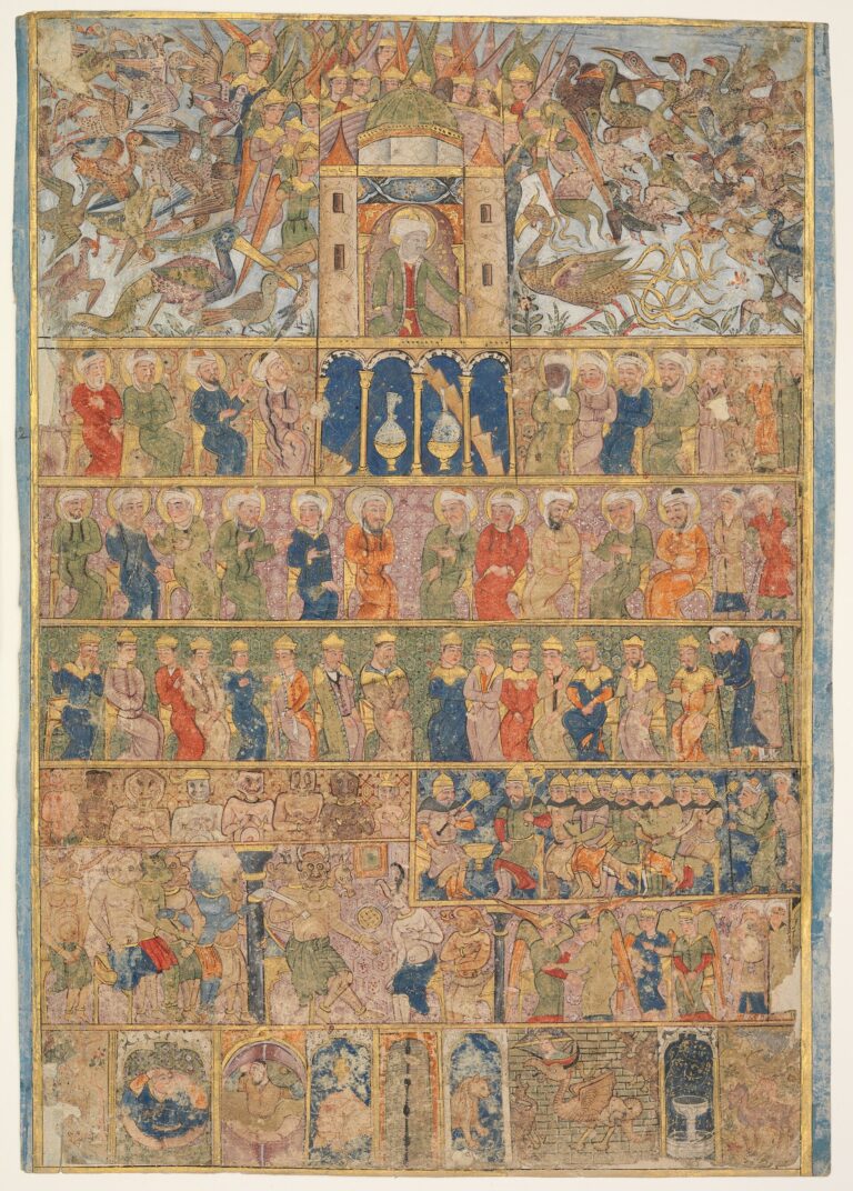 Sulayman Enthroned above the Orders of Mankind and the Jinn. From the Book of Solo