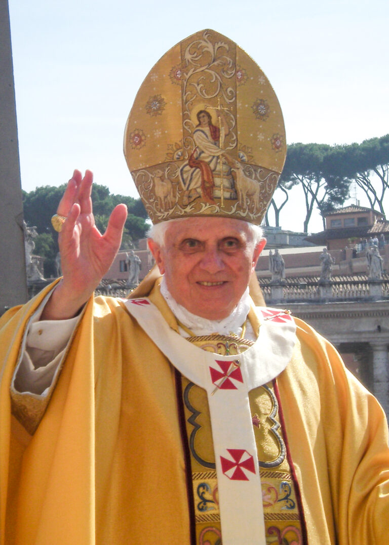 Pope Benedict XVI giving a blessing