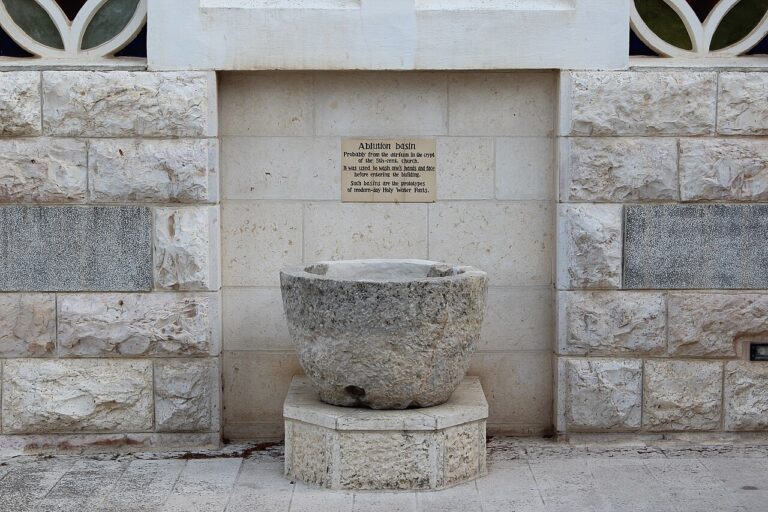 Holy Land 2016 P 0099 Saint Peter in Gallicantu ablution basin