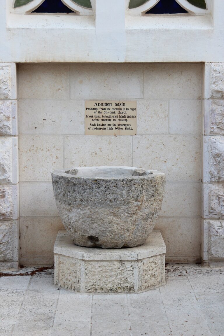 Holy Land 2016 P 0098 Saint Peter in Gallicantu ablution basin