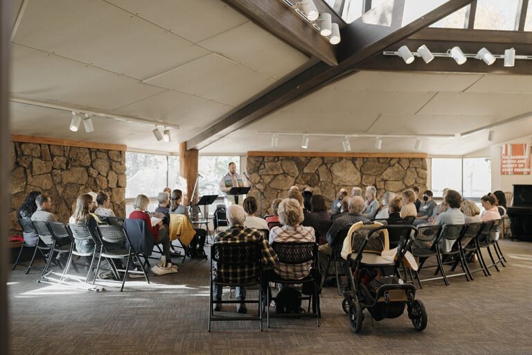 Worship service in the Sky Room at the UU Church of Boulder