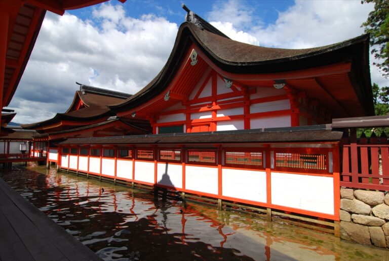 Honden and haiden of Itsukushima Shrine