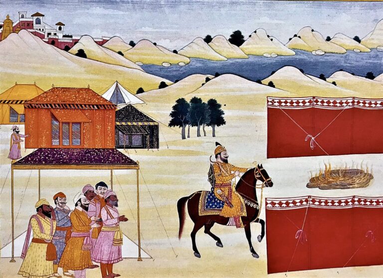 Cremation of Guru Gobind Singh at Nanded