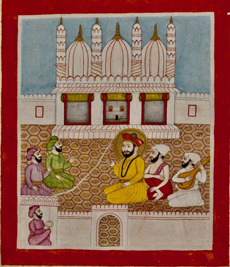 19 th century Janam Sakhi, Guru Nanak converses with Muslim clerics