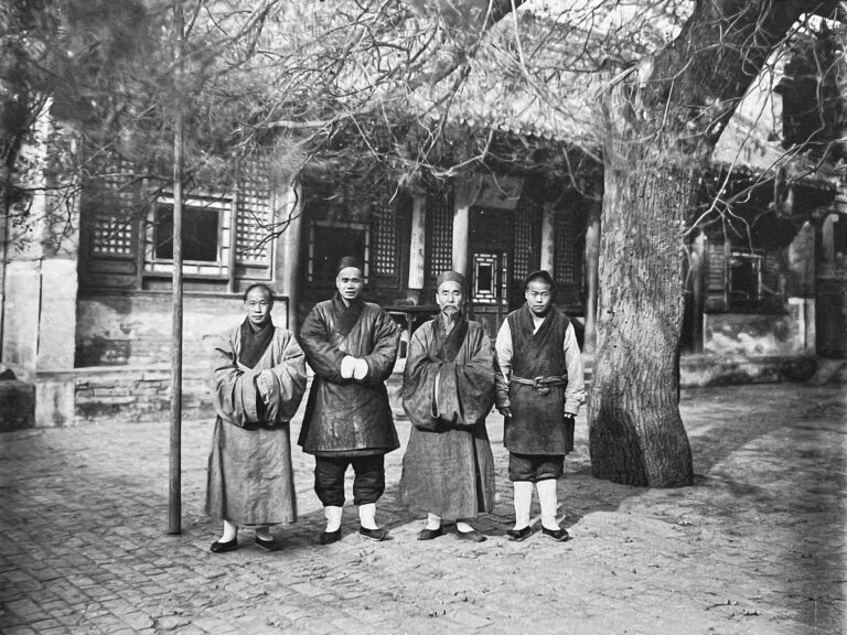 Daoist priests at White Cloud Temple in Qing Beijing