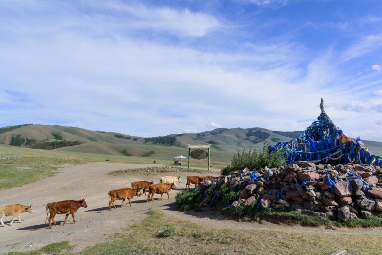 Ovoo shrine in Mongolia