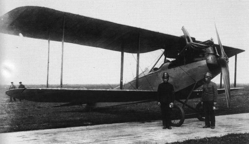 Rumpler C.IV with ground crew at an airfield