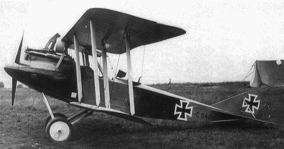Rumpler C.IV parked in profile