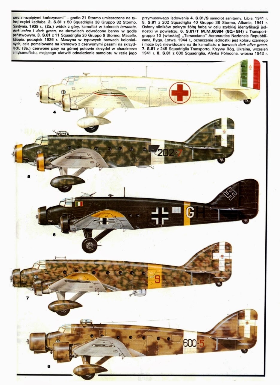 Savoia-Marchetti SM.81 Pipistrello - Italian Aircraft of WWII: Italian Camo 6 - Savoia-Marchetti SM 81 Pipistrello