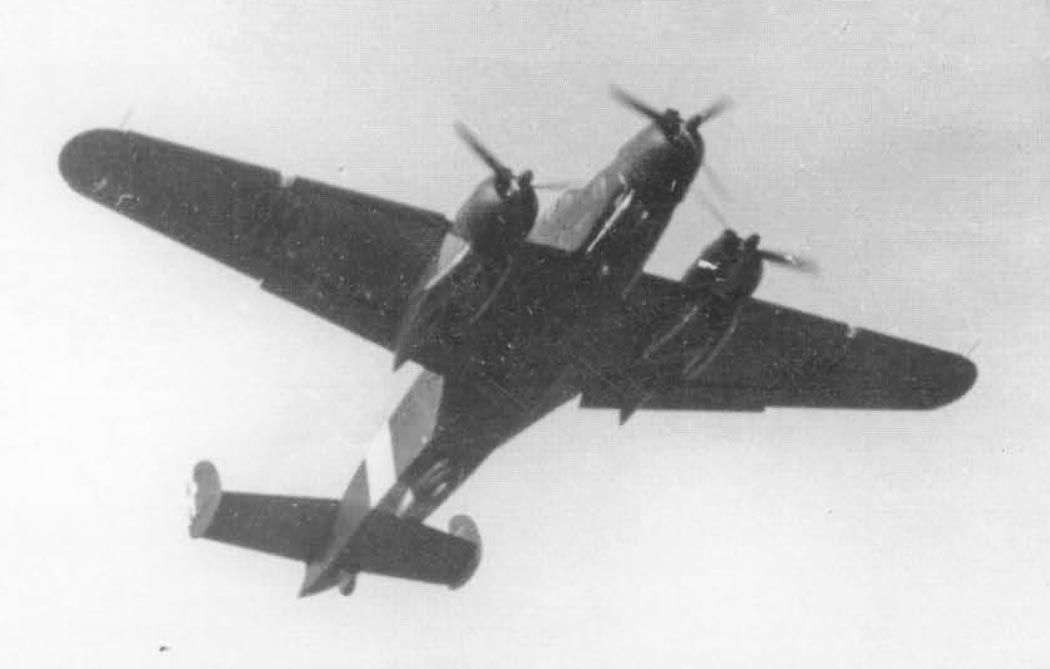 Savoia-Marchetti SM.84 banking in flight