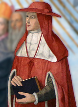 Siger of Brabant in a Paradiso fresco detail