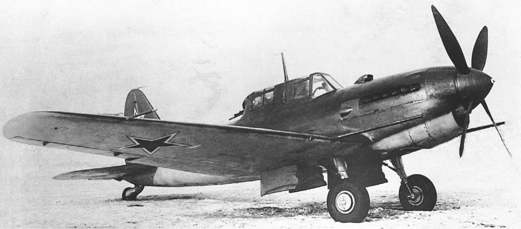 Sukhoi Su-6 attack aircraft viewed from the side on an airfield.