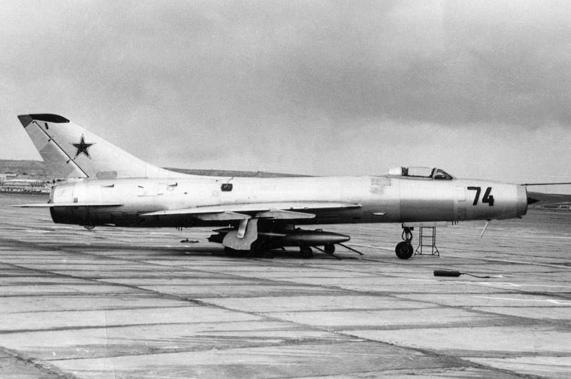 Sukhoi Su-9 Fishpot shown on a runway or ramp.