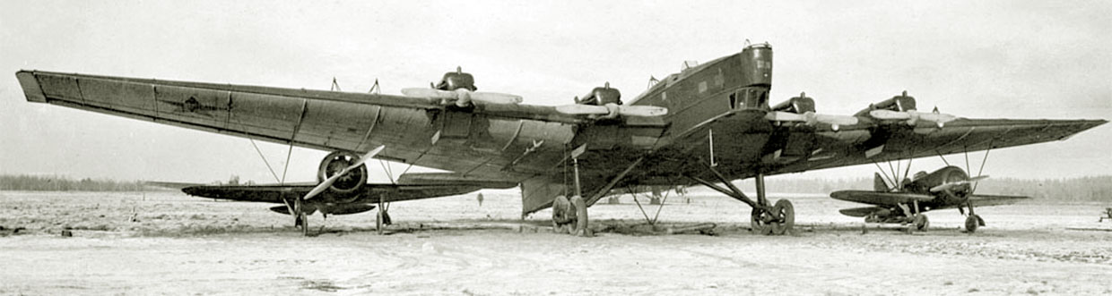 Tupolev TB-3 Zveno aircraft carrier configuration