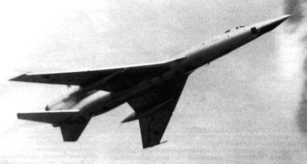Tupolev Tu-22 Blinder bomber in flight