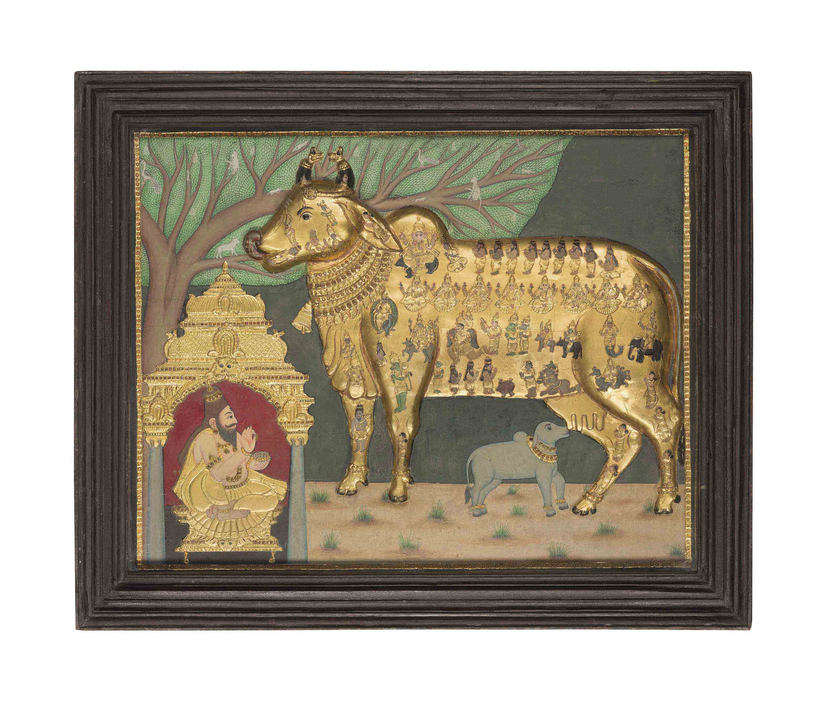 Vasistha and Kamadhenu icon