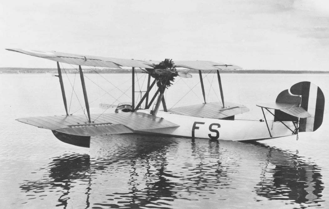Vickers Vedette single-engine flying boat side view afloat