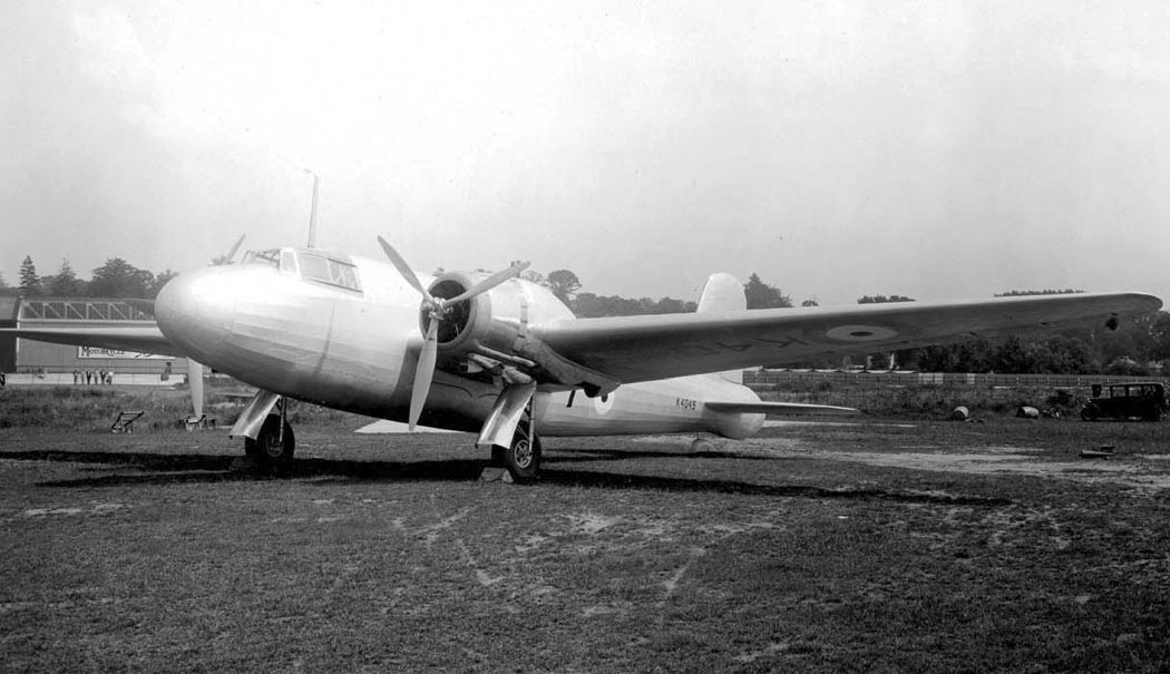 Vickers Wellington medium bomber parked on an airfield