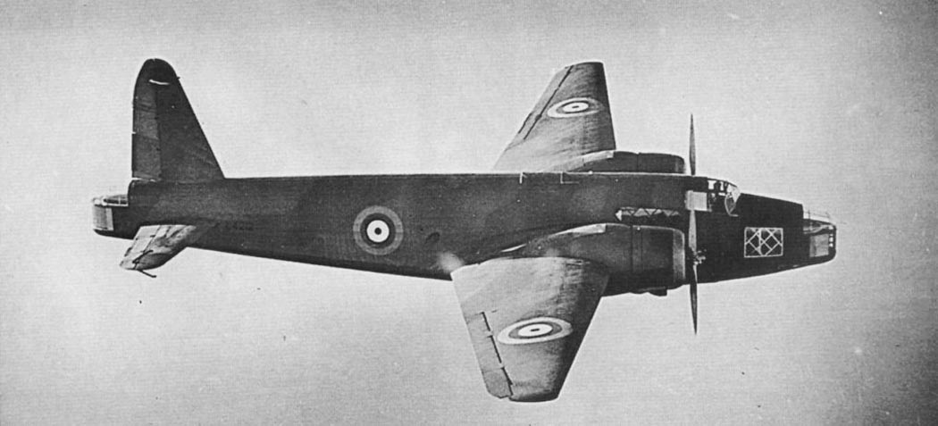 Vickers Wellington medium bomber port side profile