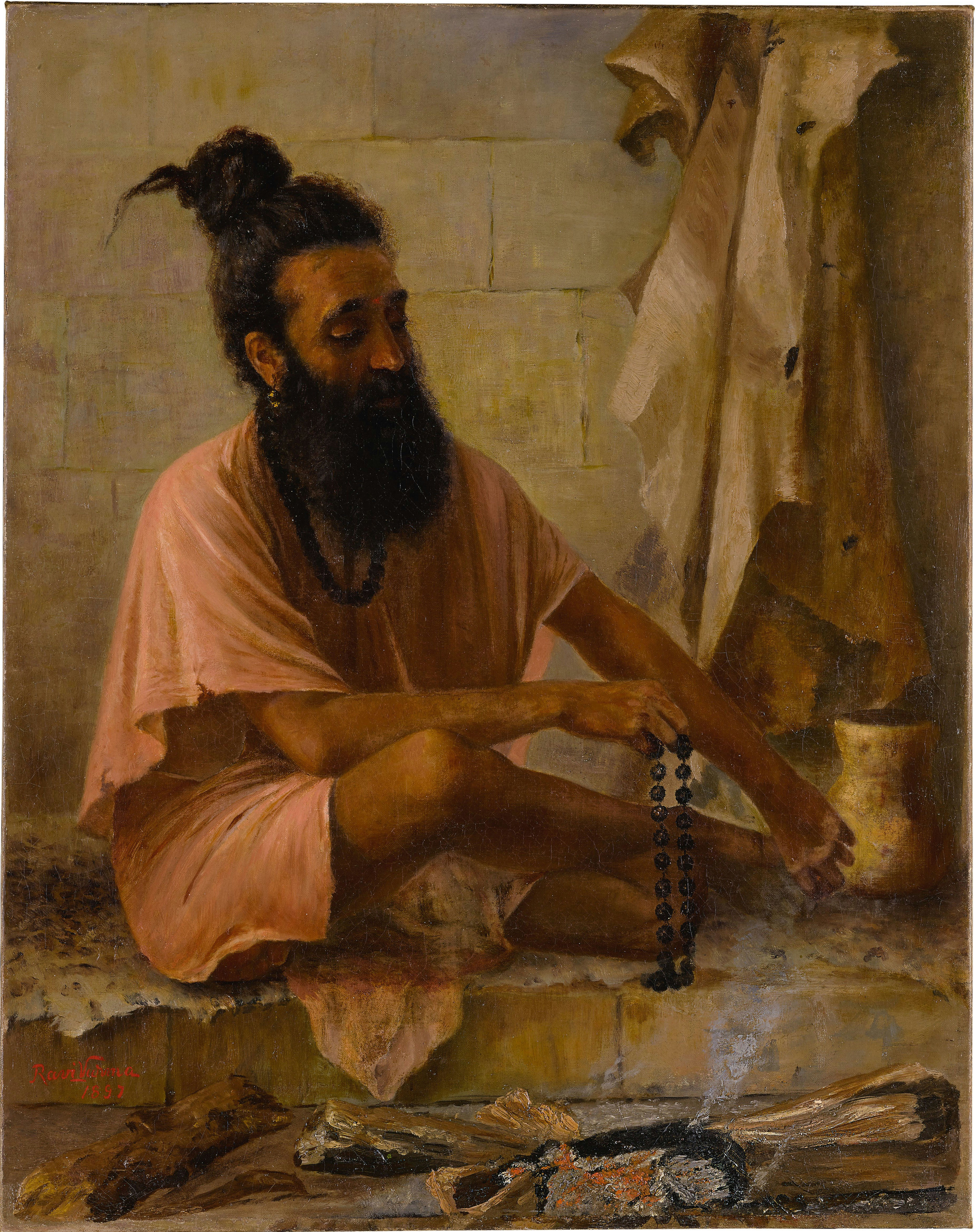Vishvamitra in meditation
