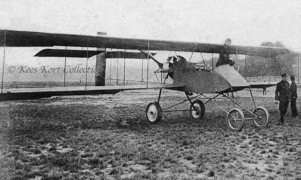 Voisin III pusher aircraft side view with service markings