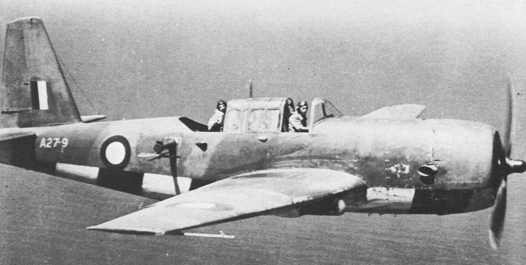 Vultee Vengeance dive bomber airborne side view