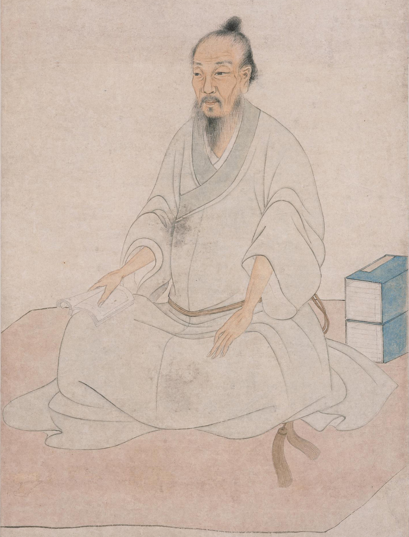 Wang Yangming portrait scroll by Cai Shixin