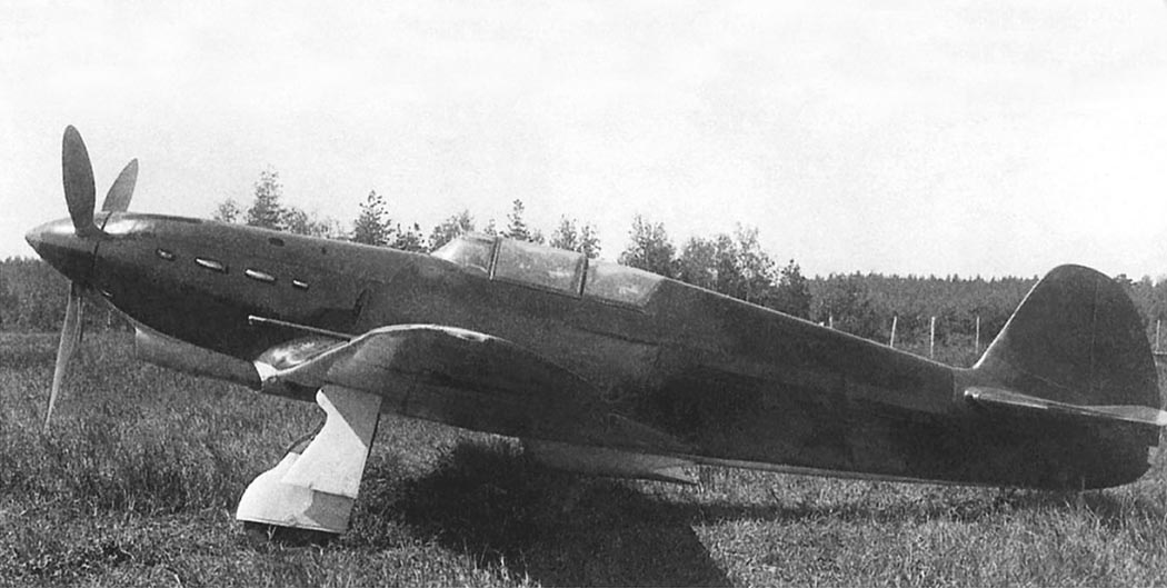 Yakovlev Yak-1 fighter in front quarter view