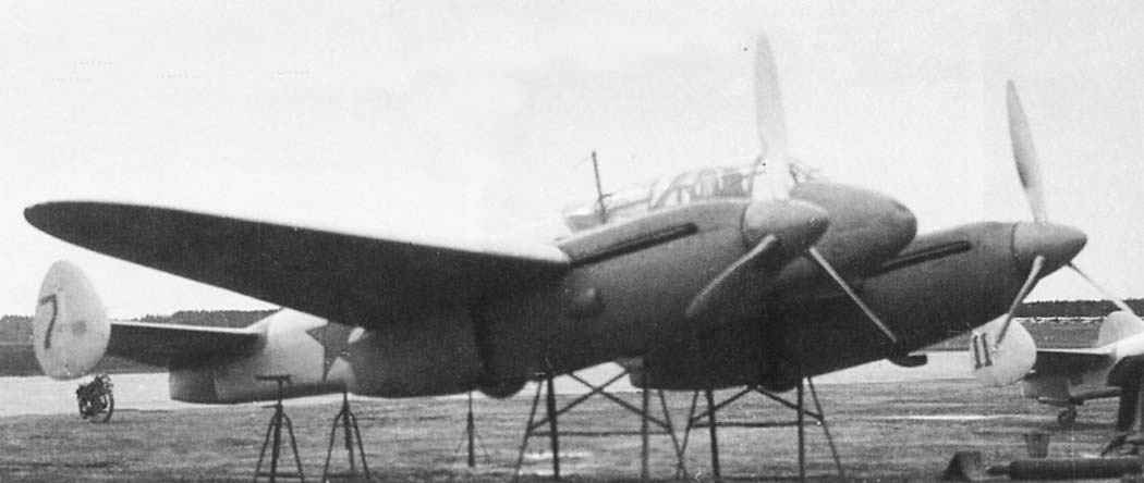 Yakovlev Yak-2 bomber on an airfield display line