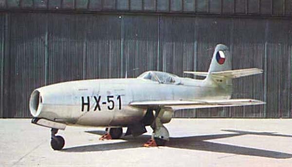 Yakovlev Yak-23 preserved jet fighter in Czech markings