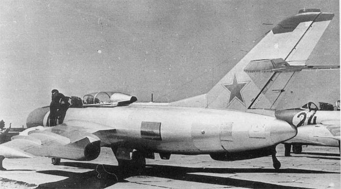 Yakovlev Yak-25 interceptor rear quarter ground view