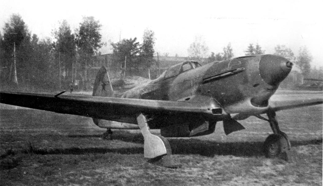 Yakovlev Yak-9 fighter on rough airfield surface