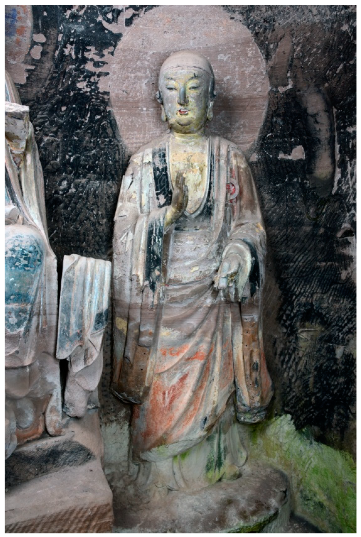 Zongmi statue in Huayan Grotto